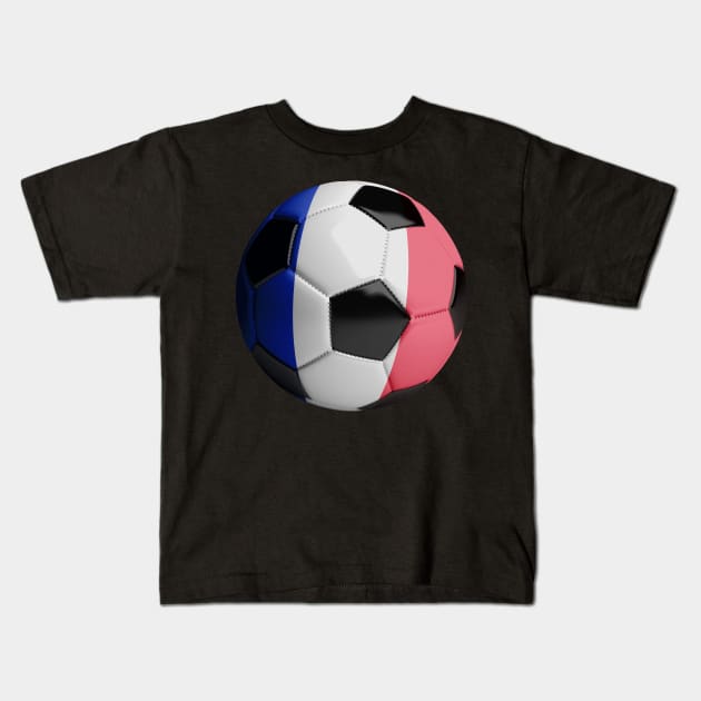 France Soccer Ball Kids T-Shirt by reapolo